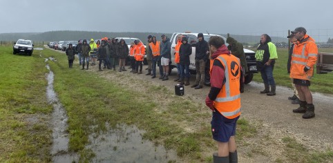 Goudies Open Day farm drive in driving rain